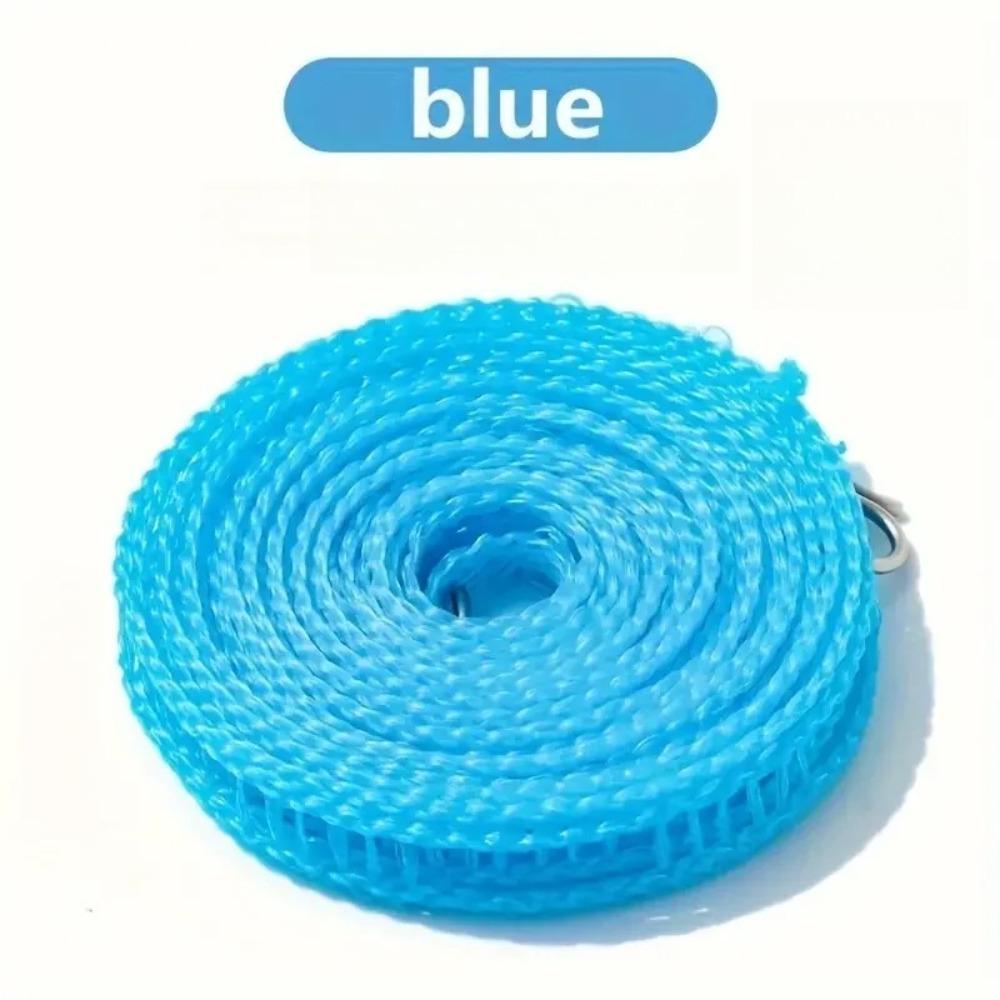 

Portable Clothesline Upgraded Thickened Anti-slip Windproof Drying Rope Drying Clothes Hanging Rope Outdoor Camping Accessories Blue -- 3m