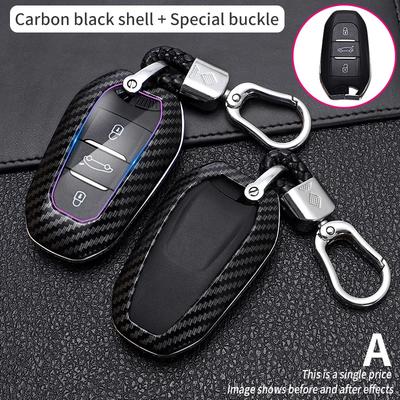 Abs Carbon Fiber Car Remote Key Case Cover Shell For Peugeot 2008 3008 4008 5008 Citroen C4 C4L C3-Xr C6 Picasso Ds3 Ds4 Ds5 Ds6