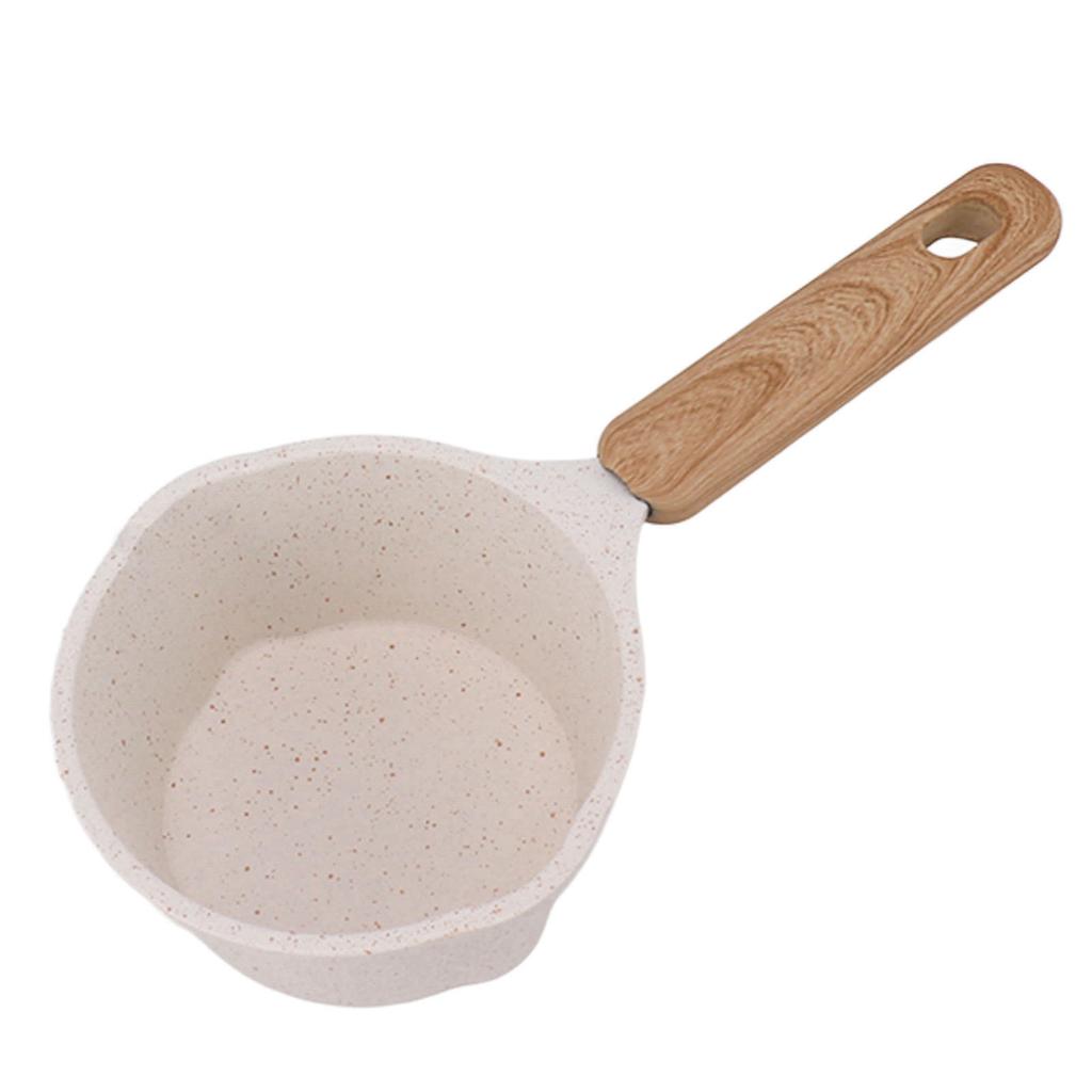 Nonstick Small Pot Small White Sauce Pan Flat Bottom Milk Pot Multifunctional Cooking Pot for