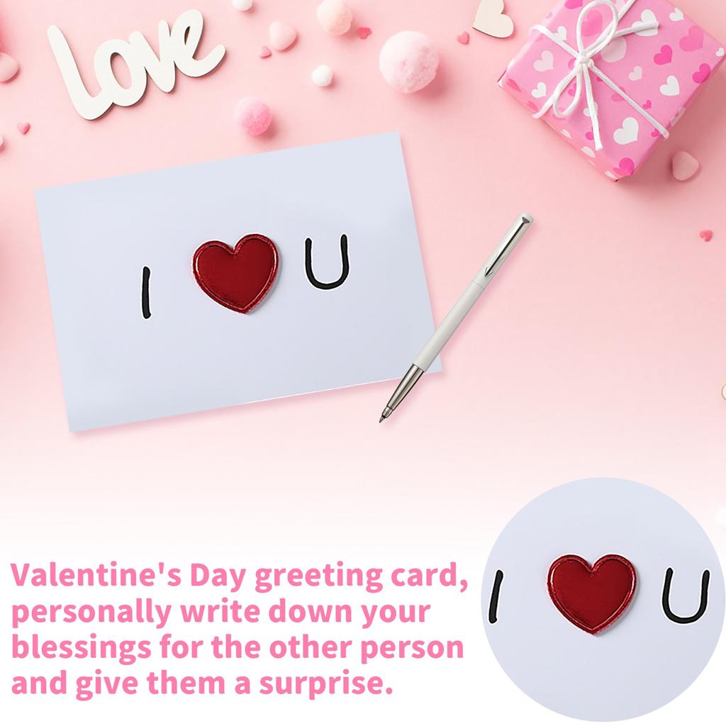 Handmade Leather Love Letter Pop-up Card - Valentine's Day Exclusive Greeting Card