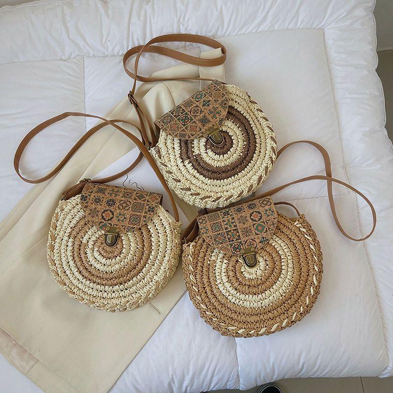 Women Straw Woven Bag Fashion Shoulder Bag Large Capacity Slouchy Tote Handbag Adjustable Strap Braid Chic Hobo Carrying Bag