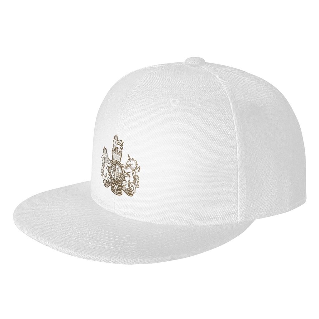 Fashion BRITISH ROYAL COAT OF ARMS Flat Brim Sun Hat Couples Summer Cap
