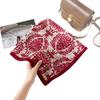 French Retro Printed Square Scarf 61 Herringbone Silk Scarf High Sense Atmosphere Decorative Shawl Scarf Wholesale