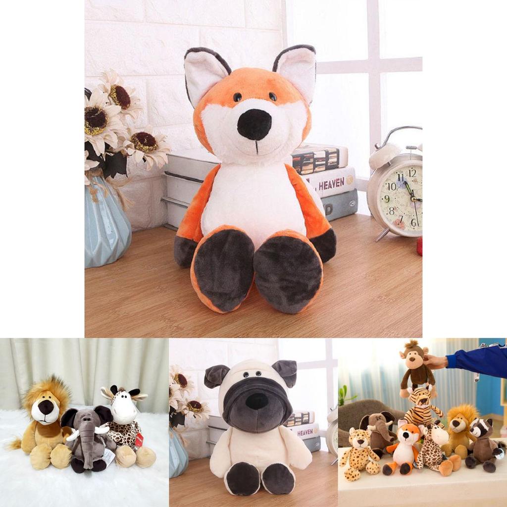 Jungle Animal Plush Toy Adorable Pp Cotton Stuffed Doll For Kids Babies