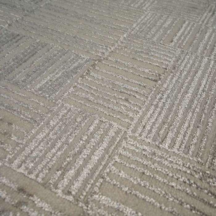 Modern Living Room Rug Block Patterns Beige 160x230