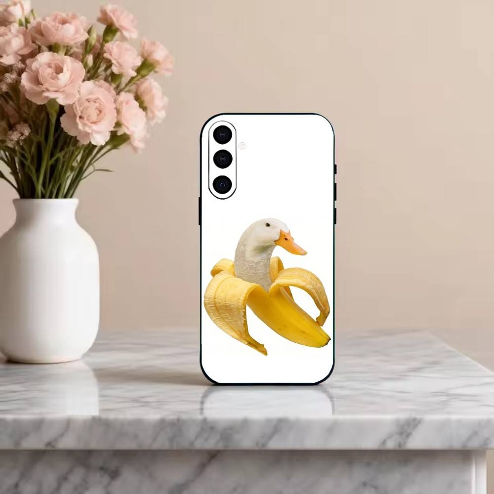 F-Funny D-Duck Phone Case For Samsung Galaxy A73,A72,A71,A70,A53,A52,A51,Others Soft Black Cover