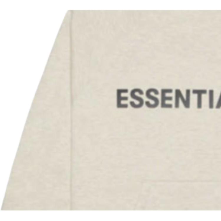 Fear of God Essentials FW20 3D Silicon Applique Pullover Hoodie Unisex Hoodie Heather-Oatmeal FOG-FW20-234