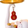 Art Statue Kitten Figurines Sculptures Nordic Resin Jewelry Tray Vanity Decor for Bookshelf