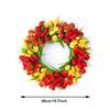 Artificitial Tulip Wreath Decoration 40cm Floral Garl Mother's Day Front Door Hanging Ornament