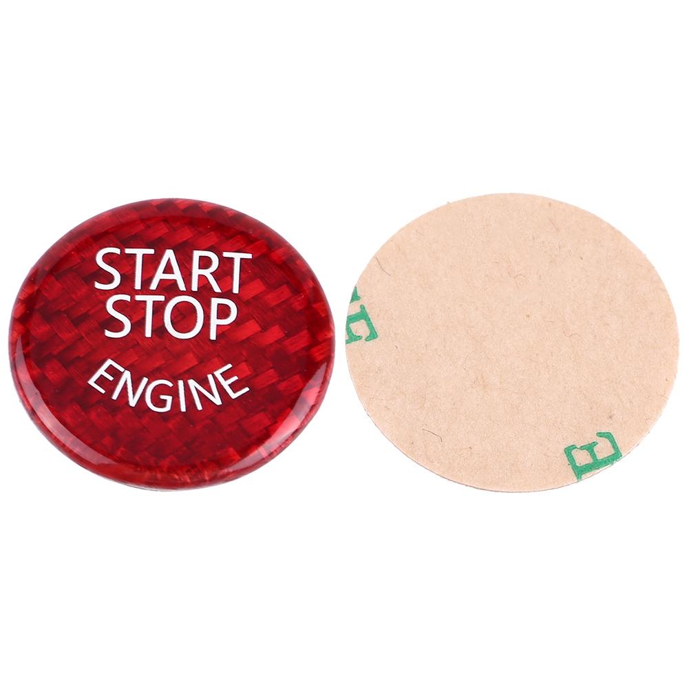 Red Carbon Fiber Car Engine Start Stop Button Switch Cover For BMW 1 7 Series X1 X3 X6