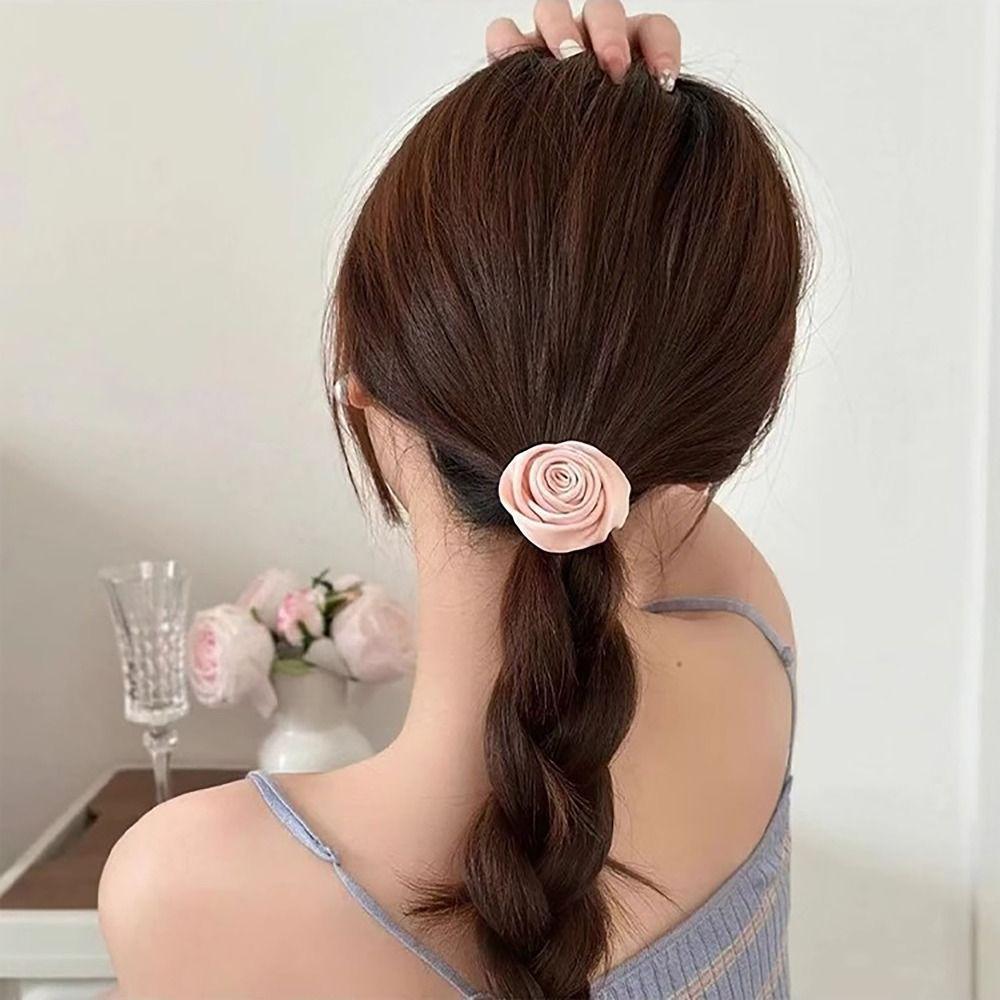 Sweet Rose Hair Tie High Resilience Hair Accessories Hair Ring Headdress Elastic Hair Bands Women