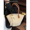 Ur Holiday Style Beach Woven Straw Bag Women 2025 Summer New Trendy Large Capacity Commuter Shoulder Tote Bag