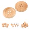 20PCS Natural Wood Tone Round Buttons 4 Holes Each for Sewing DIY Crafts and Garment Embellishment Lightweight and Ready to Use