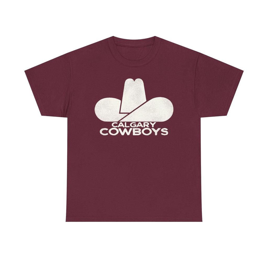 Calgary Cowboys Hockey Team Nostalgic Logo T-shirt