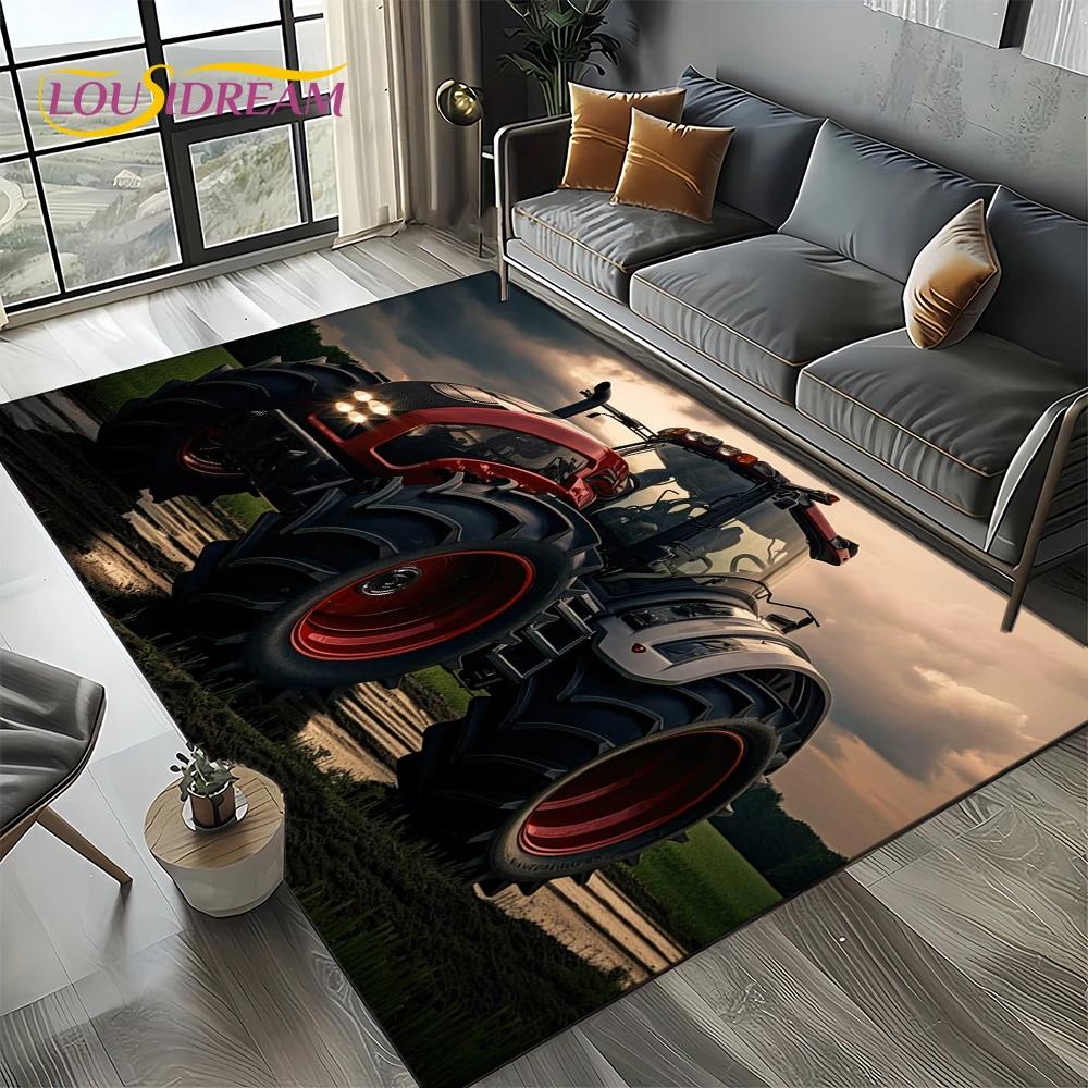 Retro Truck 3D Tractor Car 27 Style Carpet Rug for Living Room Bedroom Home Sofa Decoration,Kid Area Rug Non-slip Floor Mat Gift
