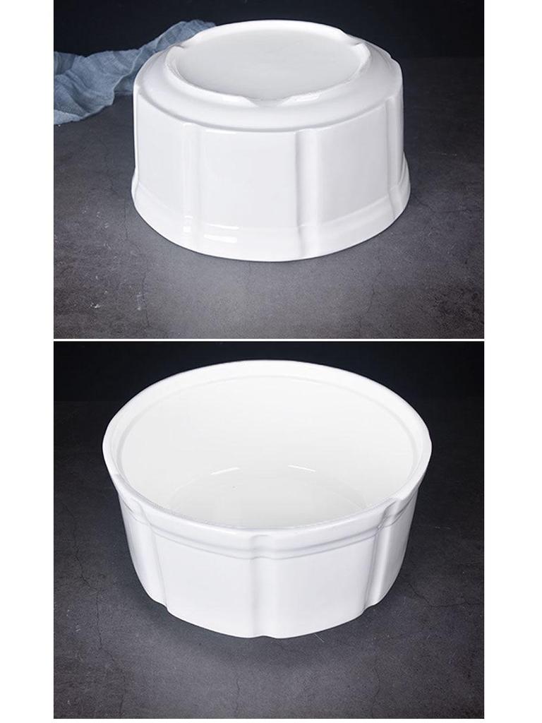 Pure White Ceramic Stew Pot with Lid - Large Double Boiler for Soups, Bird's Nest, Sugar Water, and Steamed Egg Dishes