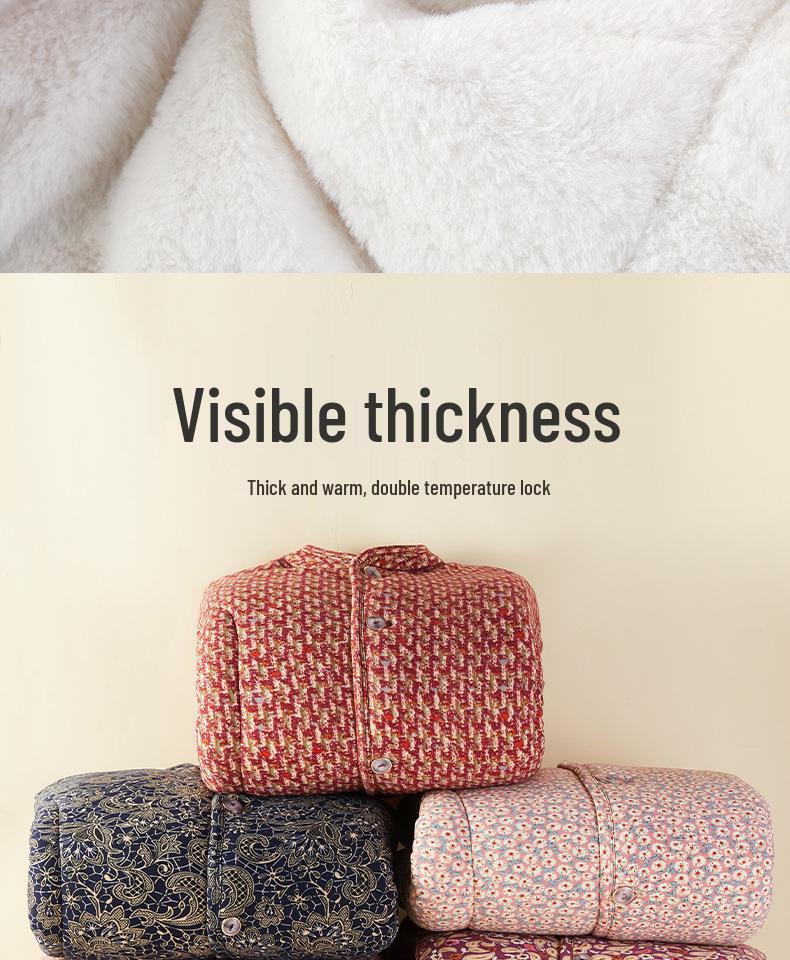 Grandma's Lightweight Winter Cotton Jacket - Warm, Short, Padded Coat for Mom