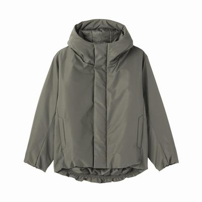 MUJI Men's Windproof and Insulated Hooded Jacket, Dark Mocha Brown, Size L, AD0TWA5A