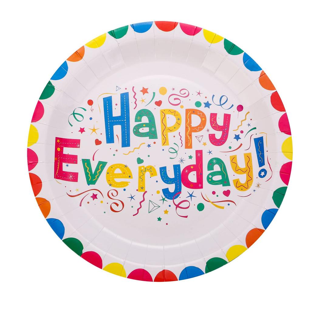 Happy Children'S Birthday Party Decorations Every Day Colorful Paper Cups Plates Holiday Party Products