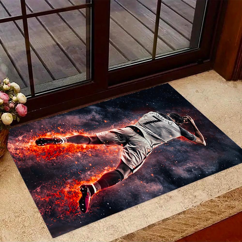 Football Player Action Area Rug Perfect for Decorate room Dining Room Balcony Bedrooms Antislip Carpet Office home decor Best for Christmas