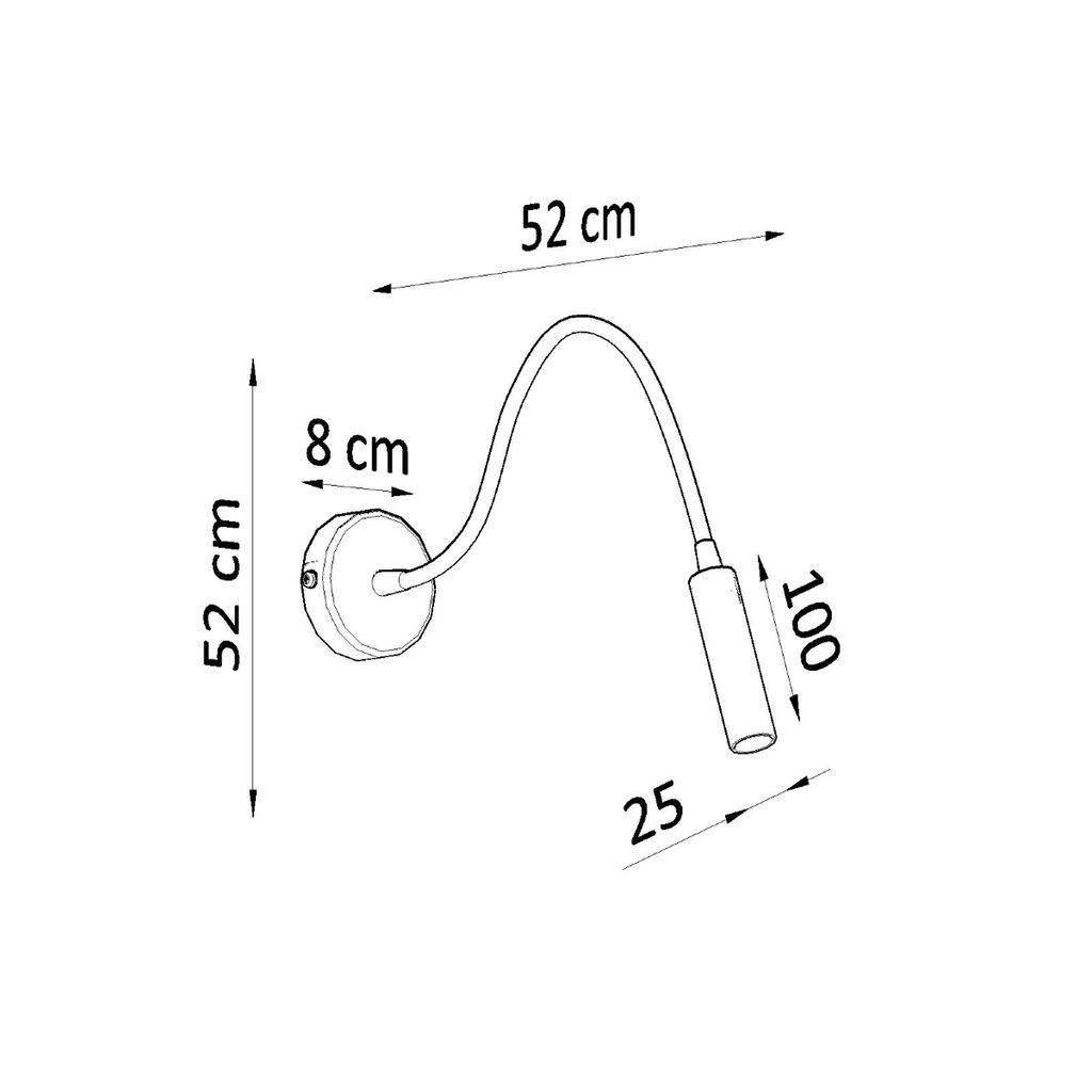 Kinkiet Axil 1 G9 Czarny Sollux Sl.0910
