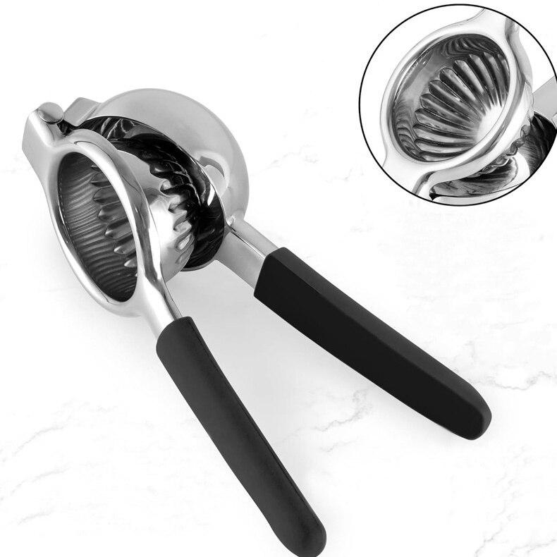 Manual Citrus Juicer Stainless Steel Non-Slip Handle Black 21.5x7.6x5.6cm
