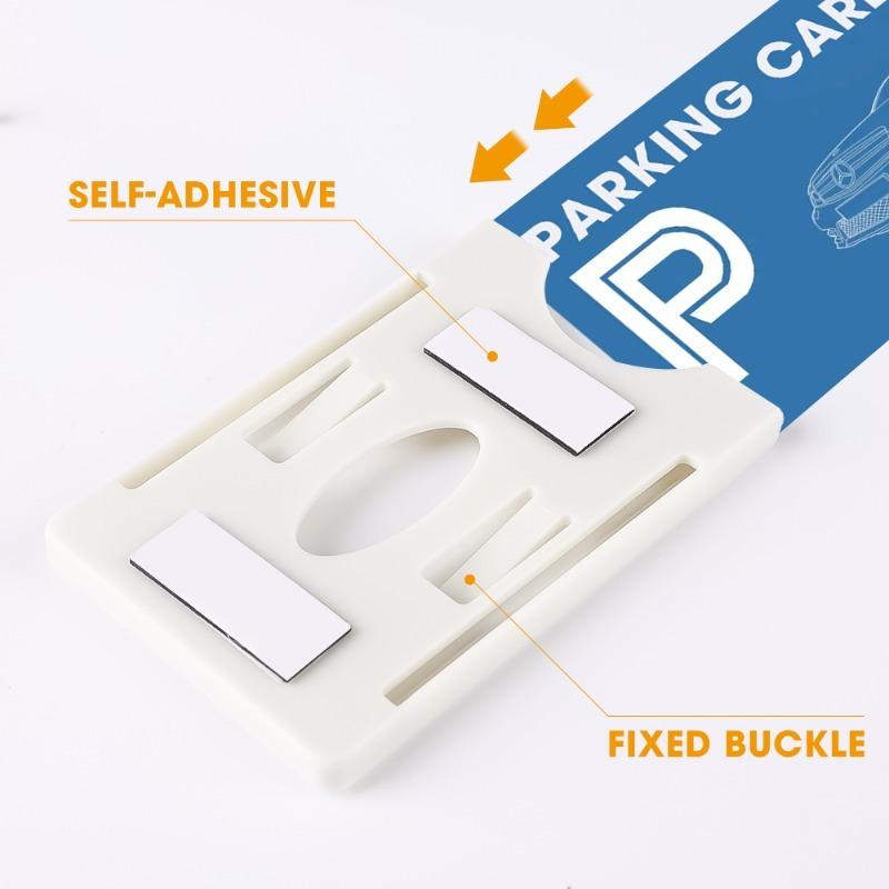 1-10pcs Car Windshield Parking ID Transparent Protective Card Holder Auto Cards Holders Tickets Suction Cup Clip Fastener Clips