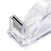 Acrylic Tape Dispenser with Pen Holder Transparent Compact Size Portable Office School Desktop Tape Cutter Holder