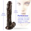Brown Realistic Dildo for Women  Beginner Clear Dildo with Strong Suction Cup Hands-Free Play for Adult Sex Masturbator G Spot