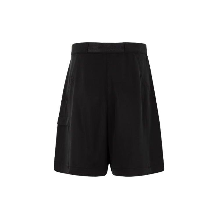 Calvin Klein Solid High-Waisted Loose Straight Casual Shorts Women shorts Black J221091-BEH