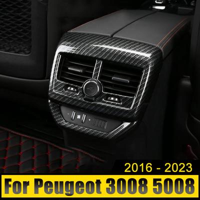 For Peugeot 3008 5008 GT 2016 2017 2018 2019 2020 2024 2024 2024 Hybrid Car Rear Air Conditioning Vent Outlet Cover Trim Sticker