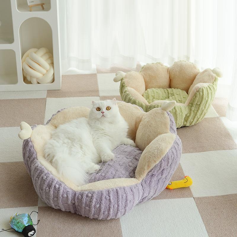 Cactus Cat Bed Soft Pet Bed Warm Dog Bed Thermal Insulation Four Seasons Pet House Plush Pet Nest Cactus Shape Pet Mat Machine Washable