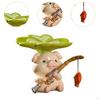 Mini Pig Statue Resin Miniature Sculpture Collections Fishes Tank Decoration Animal Fishing Figurine