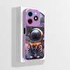 Pour Tecno Spark 20 20C Coque Mignon Dessin Animé Astronaute Carrée Silicone Liquide Souple Housse de Protection pour Téléphone Pour Tecno Spark20 20C Funda