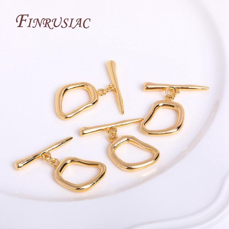 20x15.5x26MM 18K Gold Plated OT Clasps,Dainty Brass End Beads Toggle Clasps,DIY Jewelry Supplies Bracelet Necklace OT Clasp