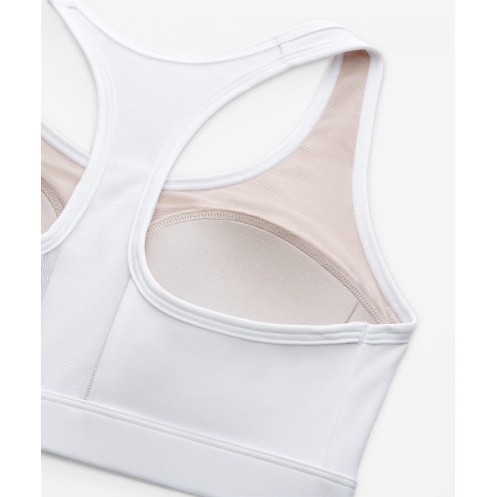 ★★Nike★★ Swoosh Medium Support Pad Sports Bra W White St NIKE SWOOSH MEDIUM SUPPORT BRA WHITE