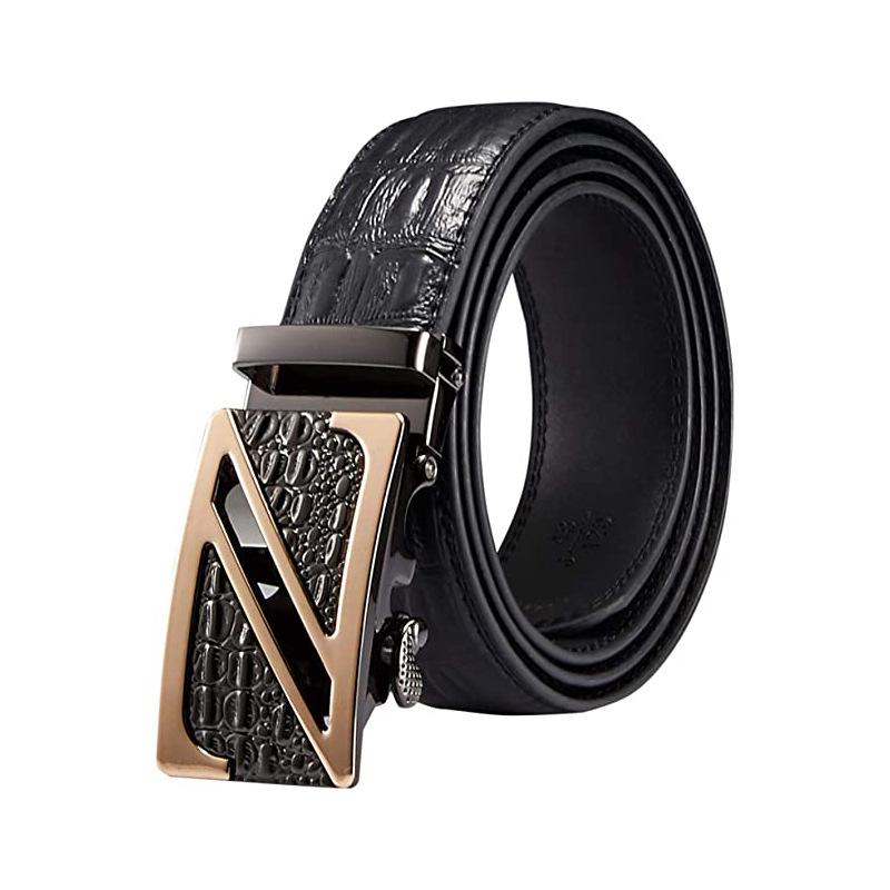 Find A Belt Men S Automatic Buckle Business Embossed Belt Men S Belt 115cm