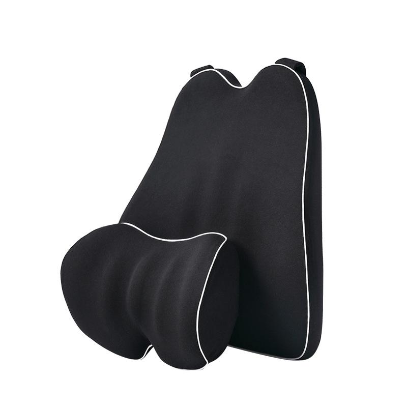 Car Headrest Waist Rest Car Supplies Slow Rebound Memory Cotton Neck Pillow Backrest Waist Pad Waist Support Cushion Cervical Spine