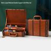 Taozhi Retro Leather Double Wine Bottle Gift Box