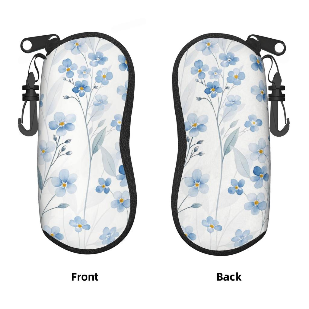 Nordic Style Floral Patterns Glasses Case Cover Portable Sunglasses Pouch Men Women Pocket Glasses Box Soft Eyewear Storage