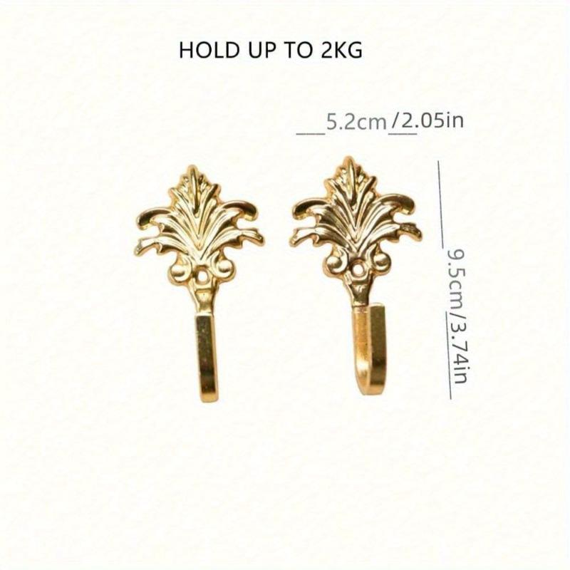 Vintage Metal Leaf Wall Hooks for Home Decor and Organization Ideal for Hanging Curtains Keys Towels Hats in Bathroom Door