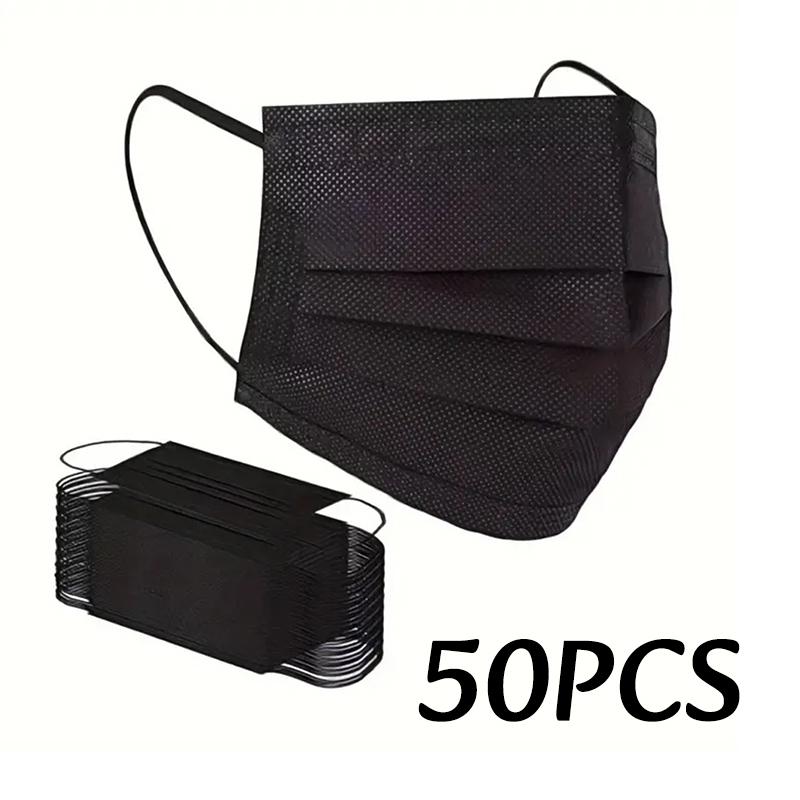 50-200pc Disposable Face Masks 3-Layer Breathable Anti-Dust Protective Masks Daily Travel Work Use Mask Facial Care Accessory