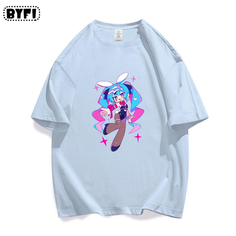 Summer Chuyin Sling Socks Angel Future Anime Printed Short Sleeve Cotton Unisexs and Womens Fashion Fashion Loose Short Sleeve S