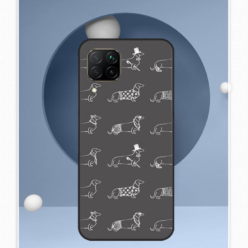 Cartoon Dackel Würstchenhund Für Huawei Nova 12i 12s 11i 8i Y91 Y60 Y70 Y72 Y90 Y61 9 10 SE P20 P40 Lite P30 P60 Pro Hülle