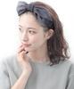 VINGTAINE Hairband with Detachable Customizable Hair Ribbon, Large, Accessory, Casual, Simple, Gray, HB-133-GY