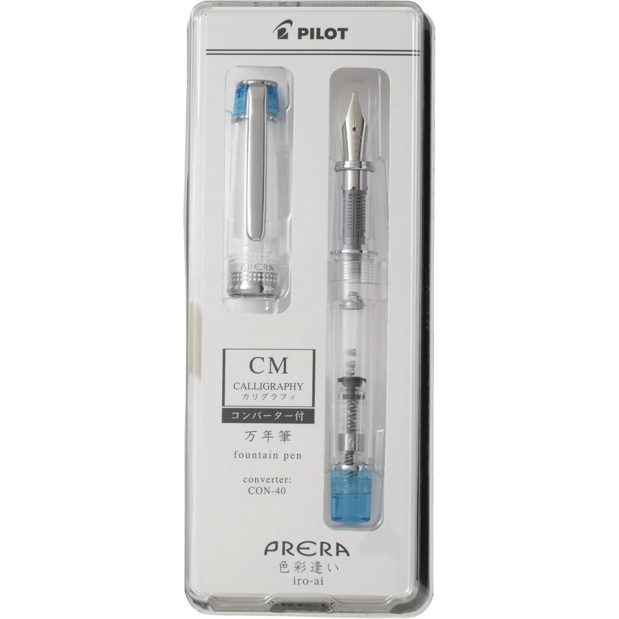 

Pilot Prera Iro-Ai Fountain Pen Clear Light Blue Calligraphy Nib P-FPR-1-TLB-CM