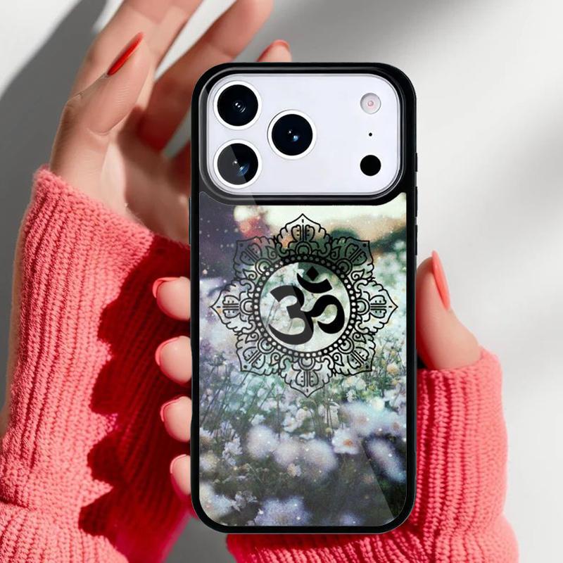 Aum Om Namaste Symbol Zen Yoga Soft Phone Case for iPhone 17 16 15 14 13 Pro Max Back Cover for 12 11 Pro Coque
