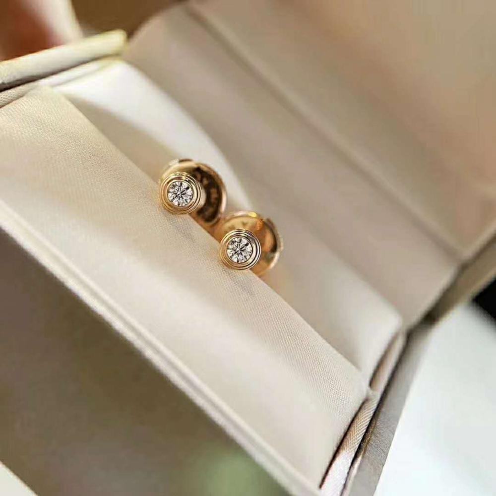 WUIHA Vintage 18K Gold Plated 925 Sterling Silver Round Cut 3 MM Lab Sapphire Gemstone Ear Studs Earrings Fine Jewelry Wholesale