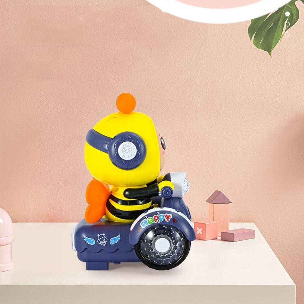 Plastic Bee Face Changing Doll Sound and Light Changing Face Bee Cartoon Car  Boy Children