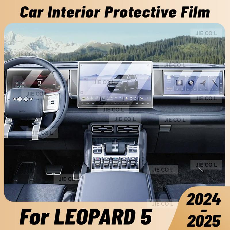 For LEOPARD 5 2024 2025 Anti-scratch Car Interior Center Console Media Dashboard Navigation TPU Protector Film